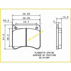 Plaquettes Etrier de frein 2 pistons Ø38mm -AP- BERINGER