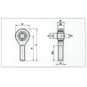 Øint. 10 - M10x150 LEFT - Male rod end - GALXSW10MS