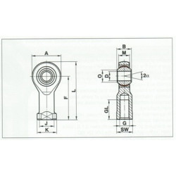 Øint.8 - M10x100 - Droit -...