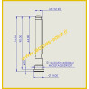 Goujon de roue à tête long. totale 94 - M12x125